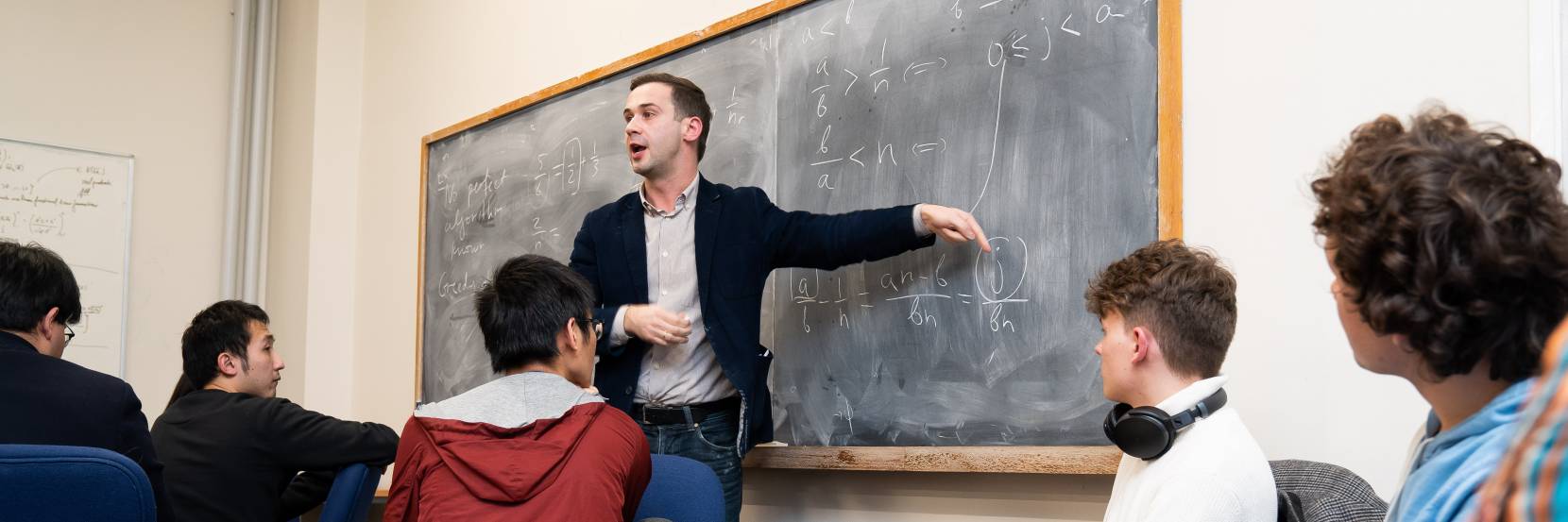 Students in a maths lecture