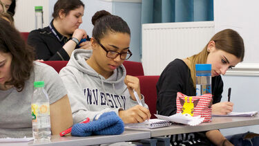 Journalism undergraduates in lecture theatre