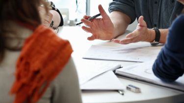 Hands and desk