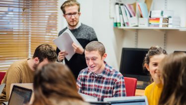 Students take part in a legal clinic. 