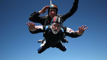 Alan taking on a Skydive in support of SITraN