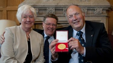 Rosemary Boucher, Professor Sir Keith Burnett and Dave Wickett