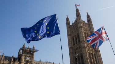 EU and UK flags 