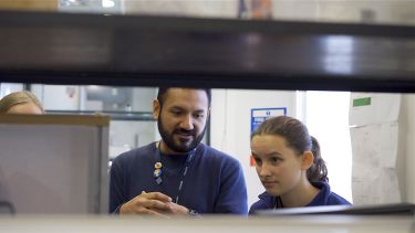 ACSE PhD students workign in the soft robotics lab