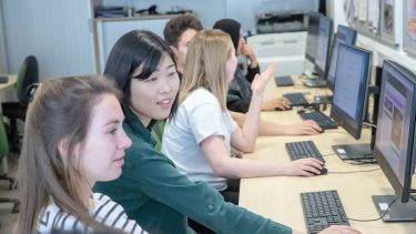 Students using computer facilities at the ELTC