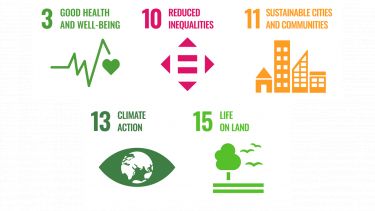 Good health and wellbeing, reduced inequalities, sustainable cities and communities, climate action, life on land