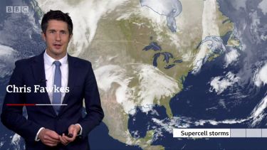 Chris Fawkes presenting the weather