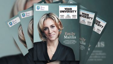 The cover of Your University magazine for 2021, featuring Emily Maitlis