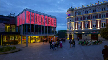 The Crucible Theatre, Sheffield at night