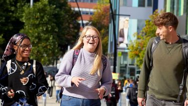 Students walking