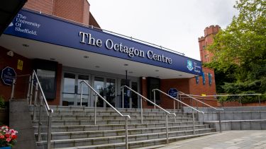 Exterior image of the front of the octagon centre