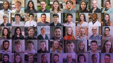 A collage of portraits representing the diverse University of ߲ݴý community