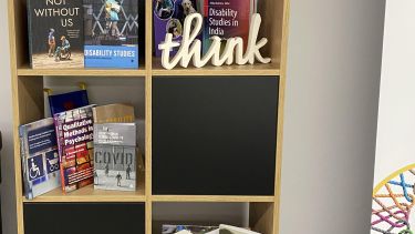 photo of a book shelf