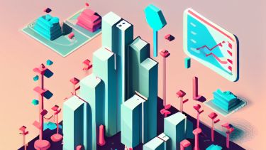 Isometric cartoon buildings