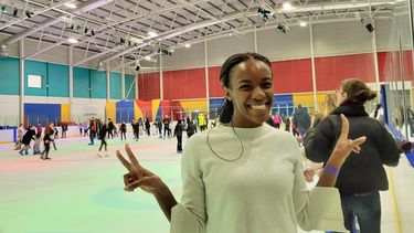 Doreen Malavanu on an Ice Skating rink.