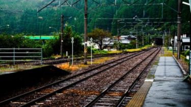 Rail tracks.