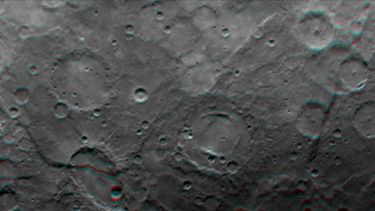 Zoomed in image of the moons surface