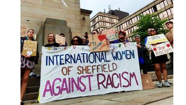 Anti-racism protest in 91ֱ of International Women of 91ֱ