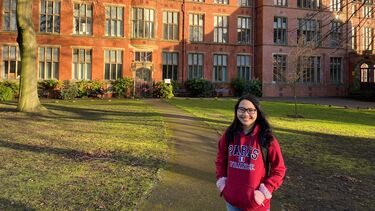 Angelina Arini Larasati outside Firth Court.