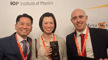 Professor Chee Hing Tan, Professor Jo Shien Ng and Dr Ben White at the Institute of Physics awards 2024