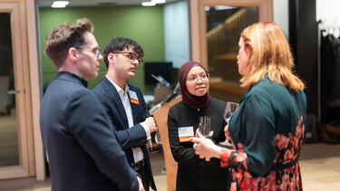 Sheffield alumni and students mingling during the London City Connections networking session.