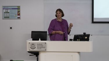 Sharon Parker delivering her keynote speech.