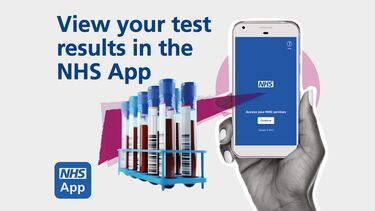 View your test results via NHS app