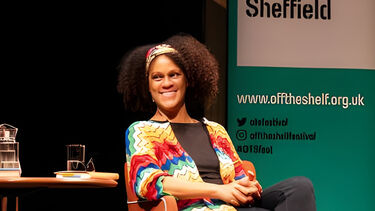 Bernardine Evaristo on stage at Off The Shelf festival