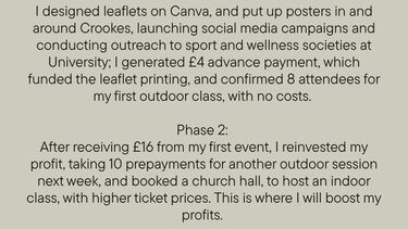 The process of setting up the business text