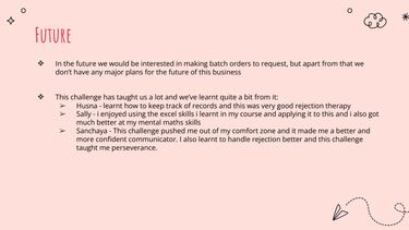 Future business text for the big bake