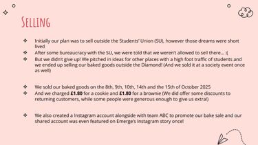 text for business idea about selling