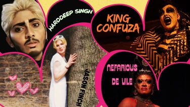 Poster for Drag and the Law event with the 4 panelists featured 