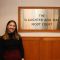 Photograph of School of Law Alumni Jess Edwards standing outside the Moot Court