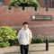 Master student Yide in front of Firth Court