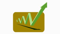 A finance graph showing an increase.