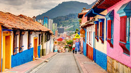 Colourful street in Latin America