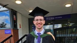 A picture of Lewis after his graduation