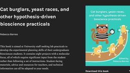 The cover of Cat burglars, yeast races, and other hypothesis-driven bioscience practicals 
