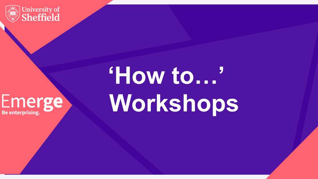 How to...' Workshops text image