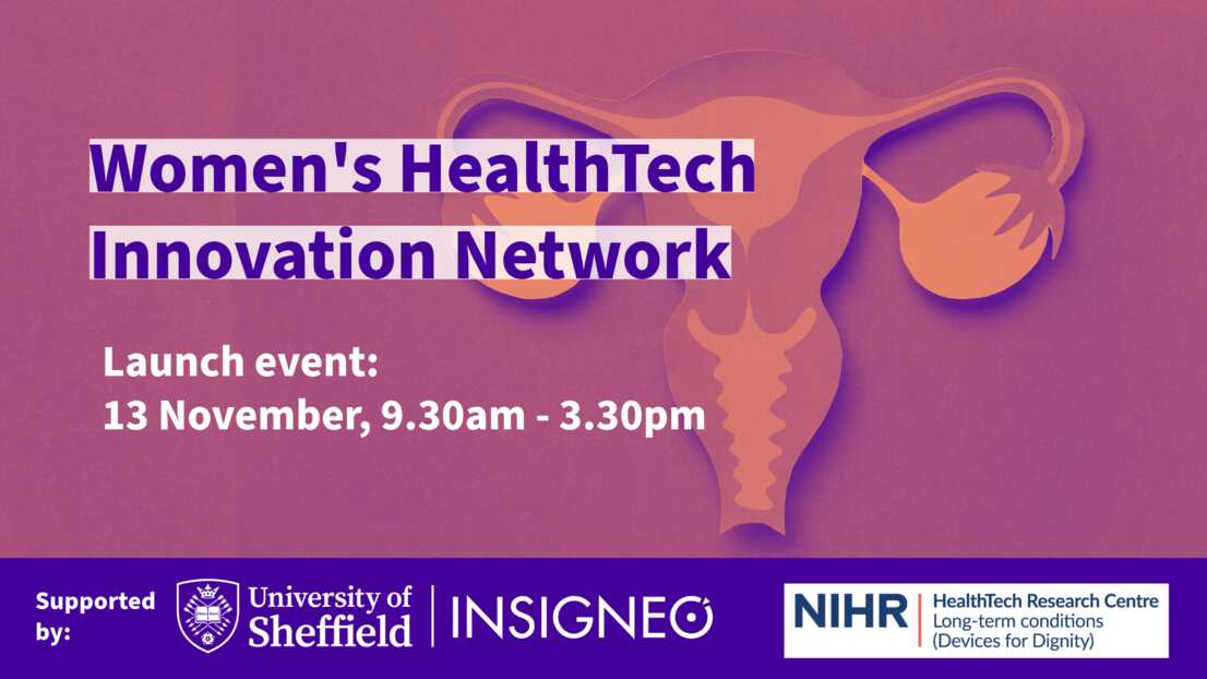 Insigneo event graphic - Womens HealthTech Innovation Network Launch Event 12 November, 9.30am - 3.30pm 