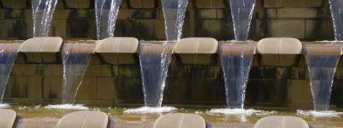 Image of water feature on Sheaf Square in Sheffield