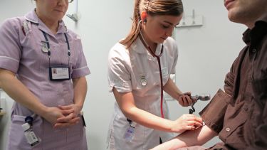 Image of Samantha Treloar, PG Dip Nursing Studies student with stethoscope