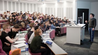 Economics students in lecture theatre