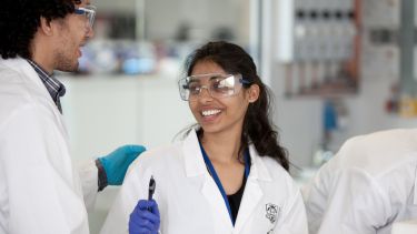 CBE student in laboratory 