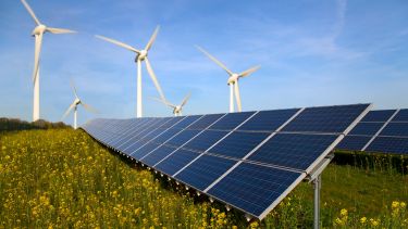 Solar farm and windmills