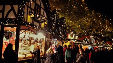 A market at night time in Germany