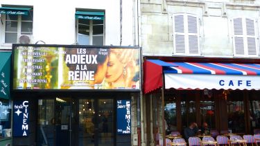 The outside of a French cinema