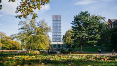 Arts tower as seen from western park