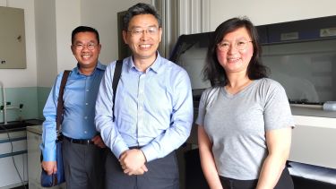 (LTR) Dr. Tuck Seng Wong, Prof. Jian-he Xu and Dr. Kang Lan Tee