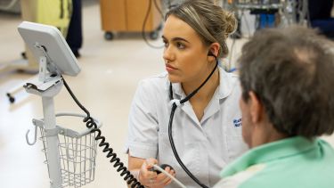 A student nurse in training. 